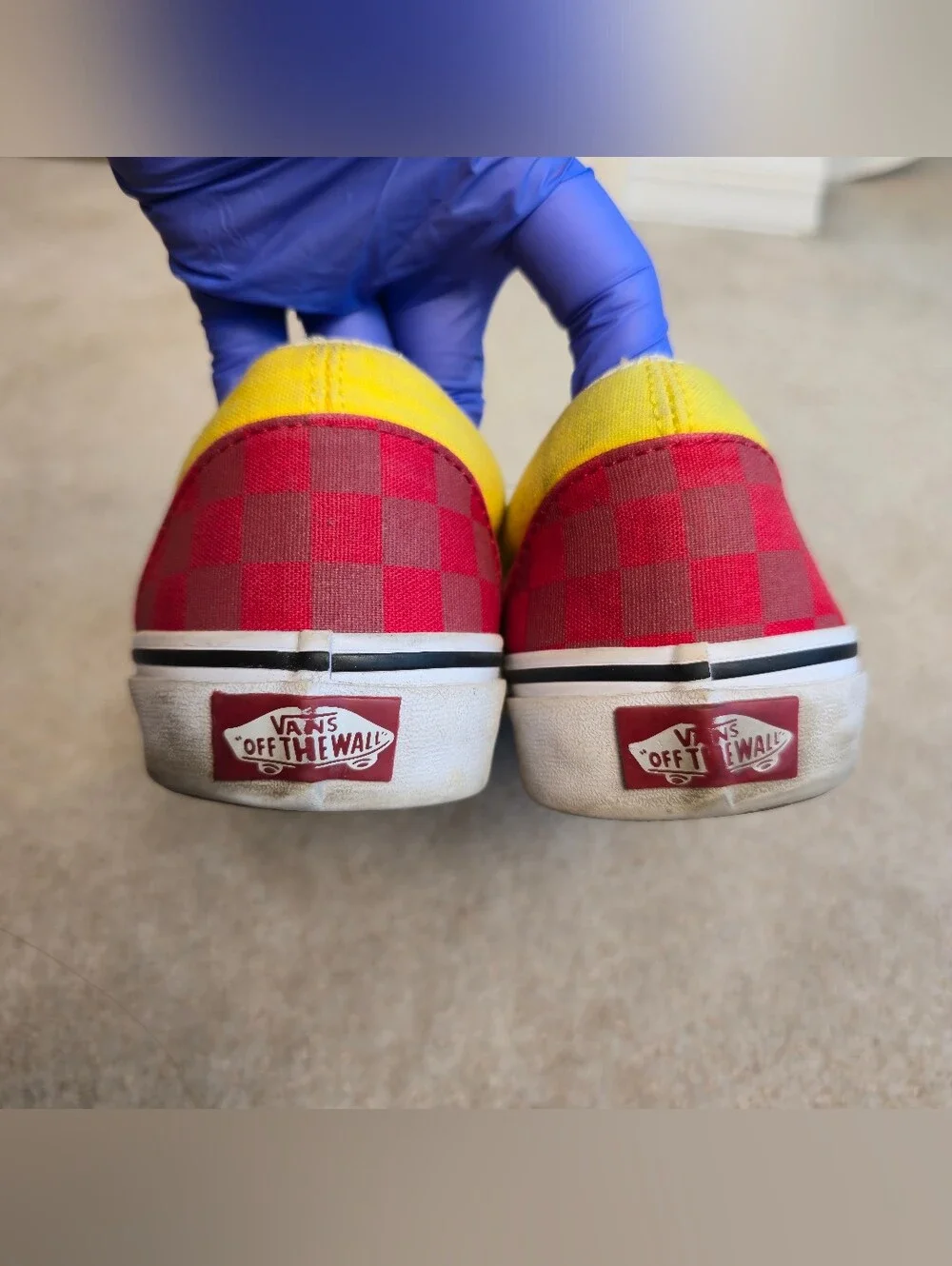 VANS Slip On OTW RALLY Checkered  Low Top Skate Shoes Men Size 6.5 Womens 8